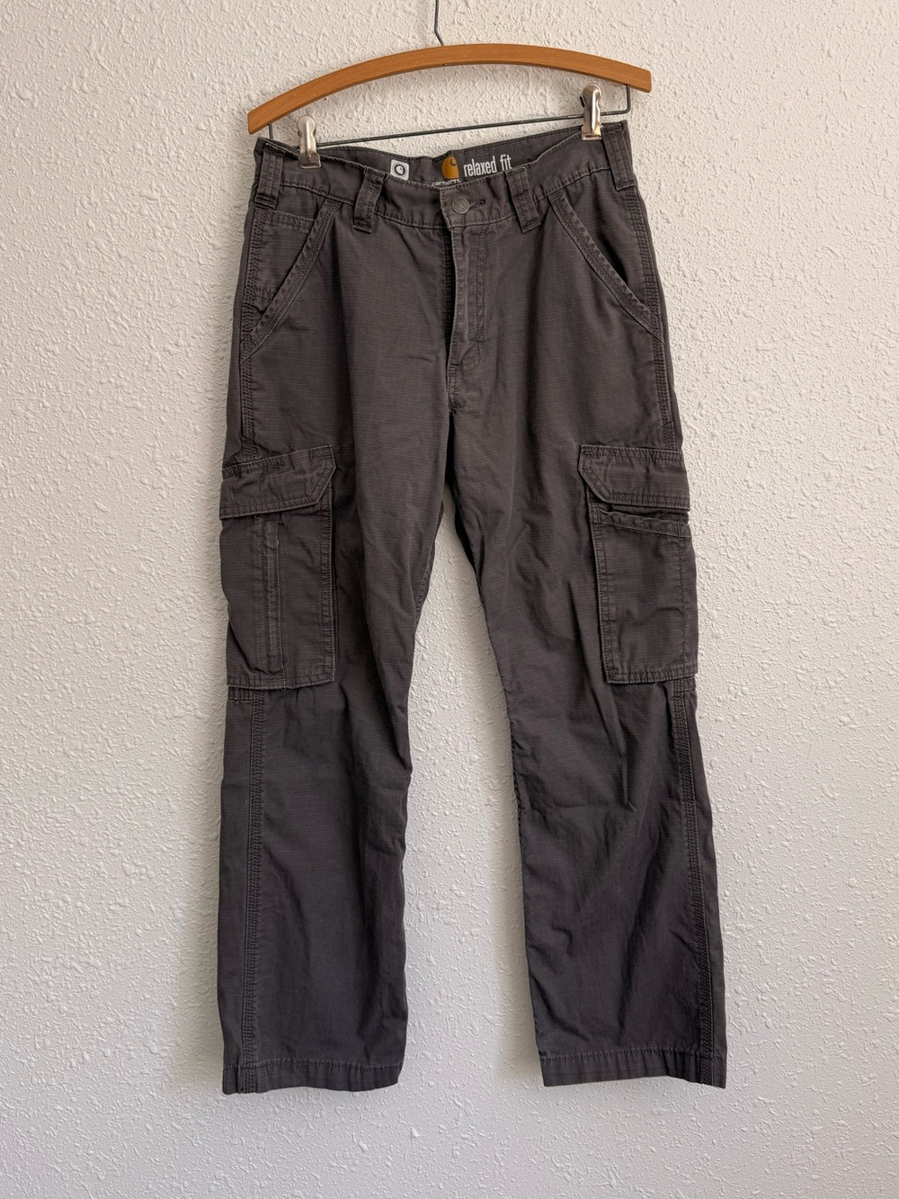 Carhartt relaxed for gray canvas force cargo pants 30 x 30 men’s